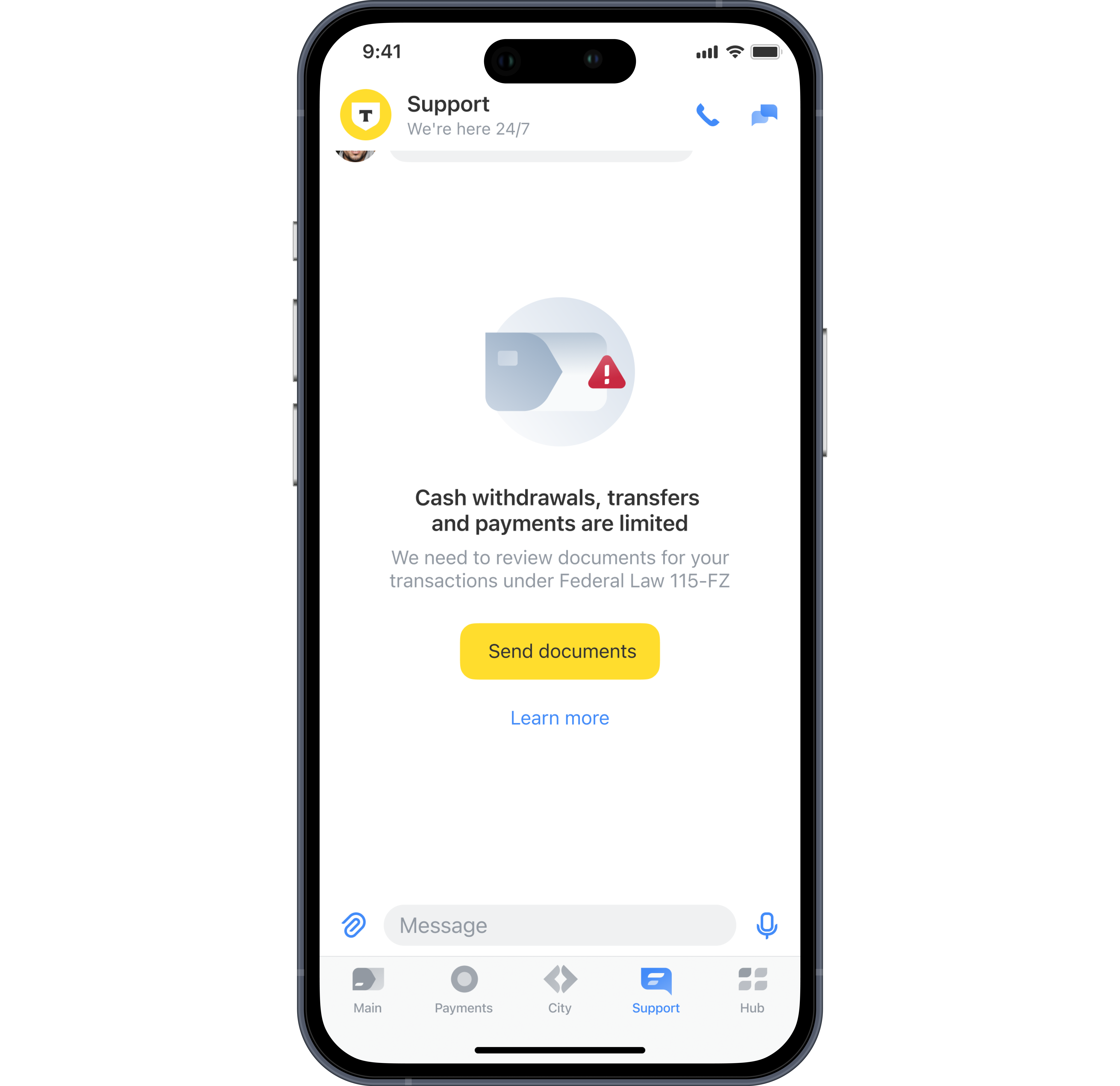 Solving a customer problem inside the main support conversation